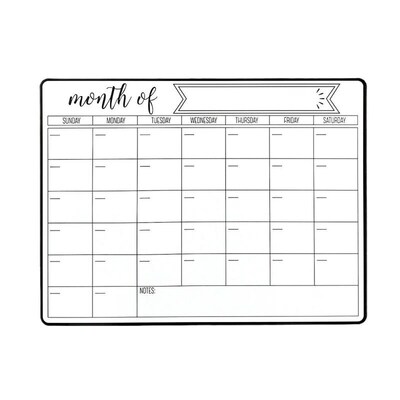 Magnetic Calendar Dry Erase Fridge Magnet Monthly for Refrig