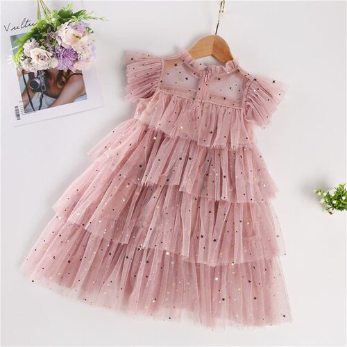 Summer Girl Cake Layers Princess Dress Kids Party Tutu Birth