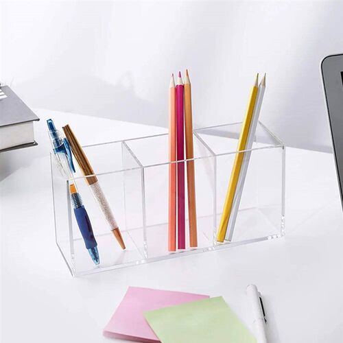 3 Holes Transparent Cosmetic Makeup Acrylic Makeup Brush Too