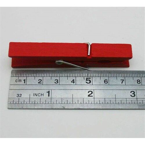 40pcs 29 Inch Wooden Clothespins Clothes Pegs (Red) Clothes