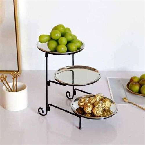 Cake Stand Fruit Platter Birthday Stainless Steel Serving