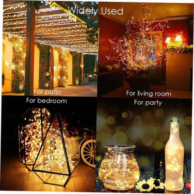 Led Outdoor Solar String Lights Fairy Holiday Christmas For
