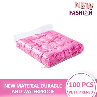 100 PCS Plastic Disposable Waterproof Shoe vers Non-Slip Wea