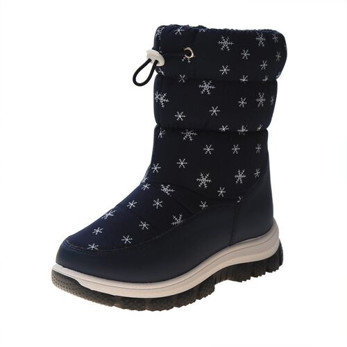 2025 Childrens Snow Boots Snowflake High-top Childrens Cut