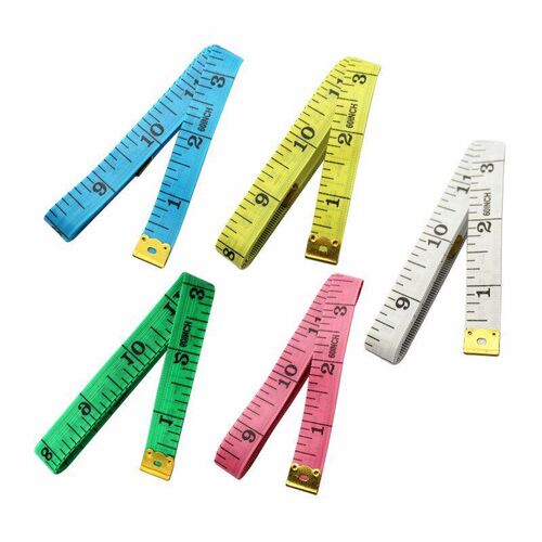 White Tape Feet Inch Tape Measure Colorful Soft Tailor Ruler