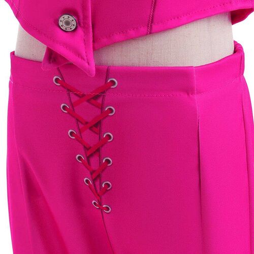 Movie Barbi Costume for Girls Punk High Waist Bell Bottom