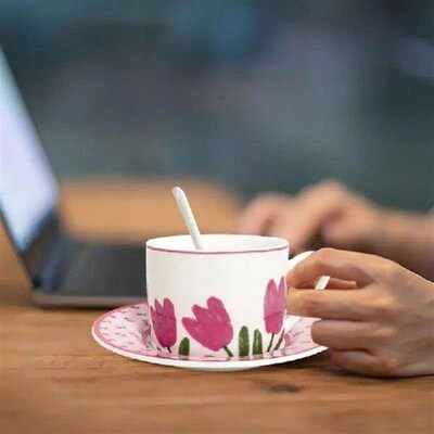 Cup & Saucer Sets Flower Mug Porcelain Tea Set Tea Cup With