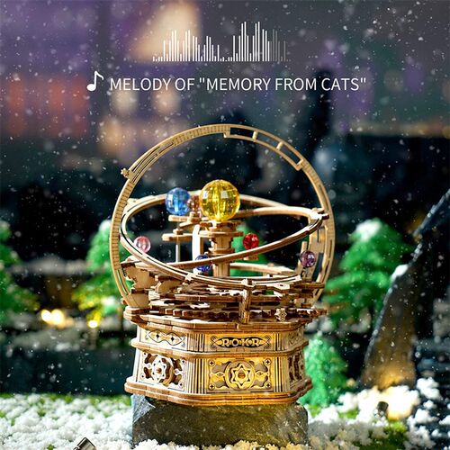 Robotime Rokr Music Box 3D Wooden Puzzle Game Assembly Model