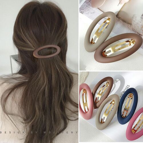 Fashion Matte Snap Hair Clips for Women Hairpin Hairclips Ha