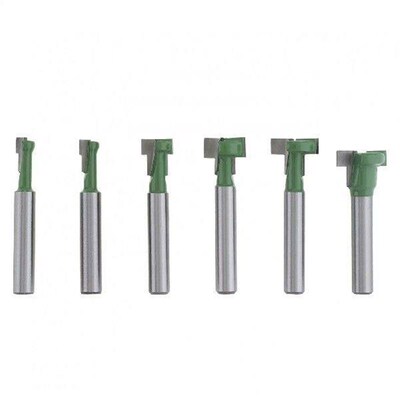 6pcs/set Tungsten Steel Keyhole Router Bits Set 1/4 Inch
