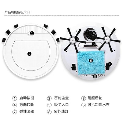 Smart Sweeper App Remote ntrol Sweeping, Suction And Mopping