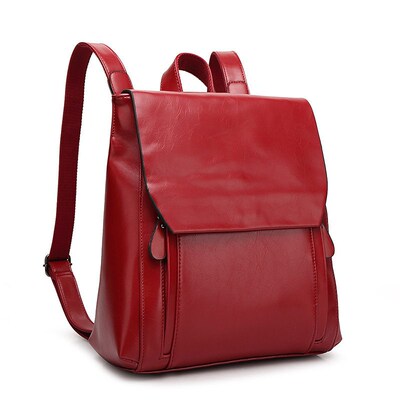 2025pu Leather Womens Bag With Soft Surface, Retro College