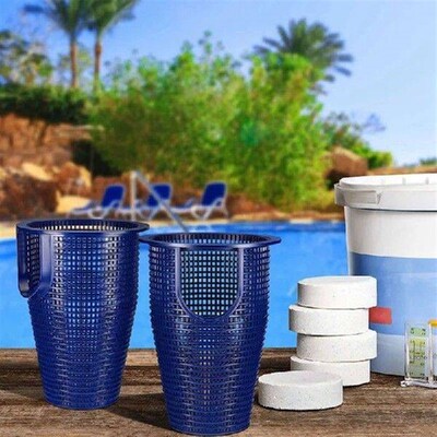 2 Pcs Pool Pump Strainer Basket Pool Pump Filter Plastic