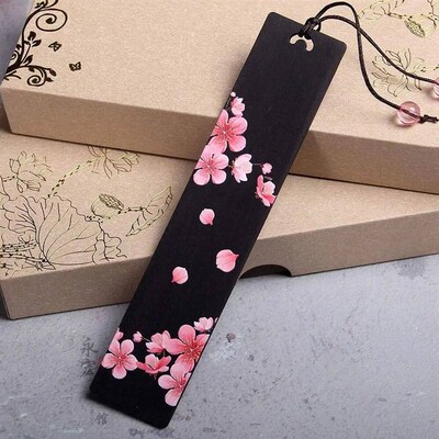 Chinese Style Wooden Bookmark Retro Carving Ebony Book Clip