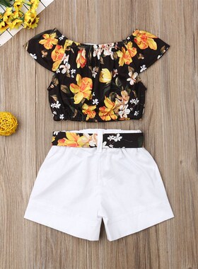 Fashion Newborn Baby Kid Girl Clothes Summer Floarl Top T-sh