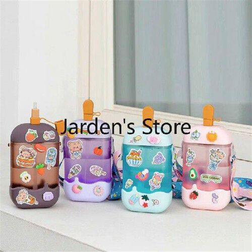 400ml Cute Plastic Water Bottles Kawaii Ice Cream Water
