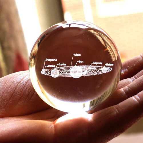 Solid Crystal Ball Laser 3D Inner Carved Ball Home essories
