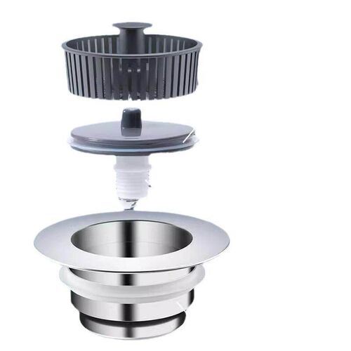 Kitchen stainless steel sink pop-up drain filter, vegetable