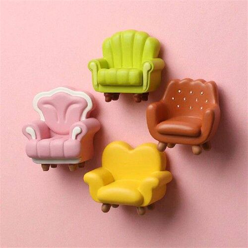 Colorful Sofa Refrigerator Sticker 3D Resin Ornament