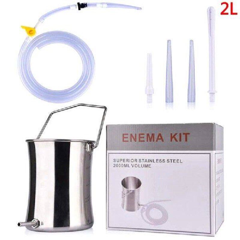 2L Home Enema Colonic Irrigation Kit Reusable Bucket Detox - 实物图