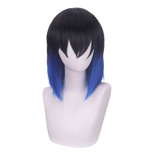 Hahibira Inouke Short Blue Ombre Wig Kimetu no Yaiba Heat Re