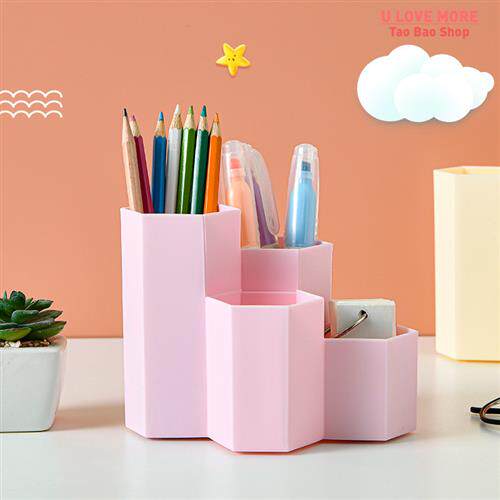 Large Capacity Desk Pen Holder Pencil Storage Box School Off