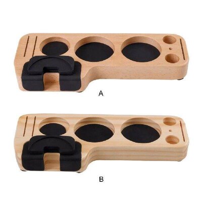 58mm Coffeeware Portafilter Tamper Stand Teaware Pine Wood