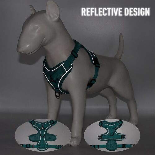 New Pet Reflective Nylon Dog Harness No Pull Adjustable Medi