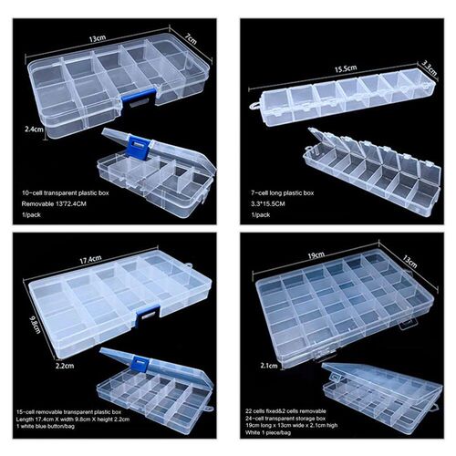 Compartments Fishing Tackle Box Plastic Waterproof Fishing E