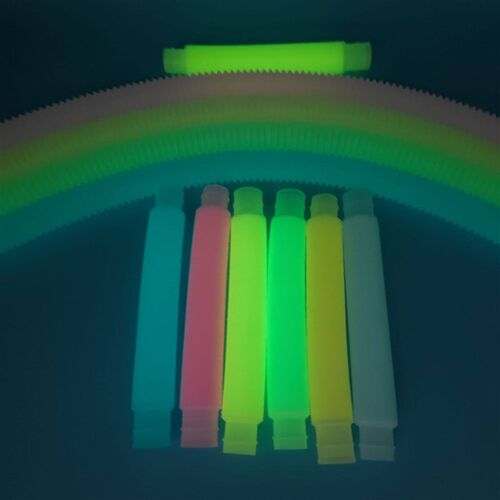 DIY Luminous Pop Tubes Fluorescent Color Sretched Plastic Tu