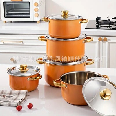 There Is Fcm Certified Orange Thickened Stainless Steel 6-pi