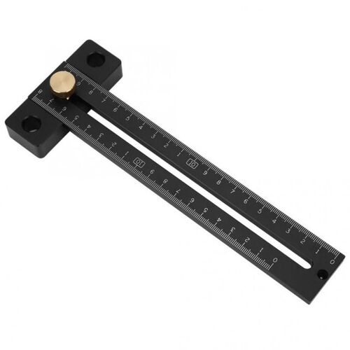 180mm T-Type Scribing Ruler Metric Scale Black Aluminium All