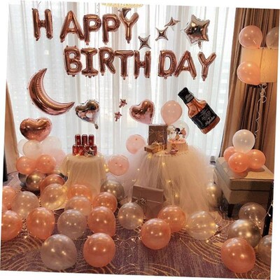 Adult happy birthday party decoration balloons female