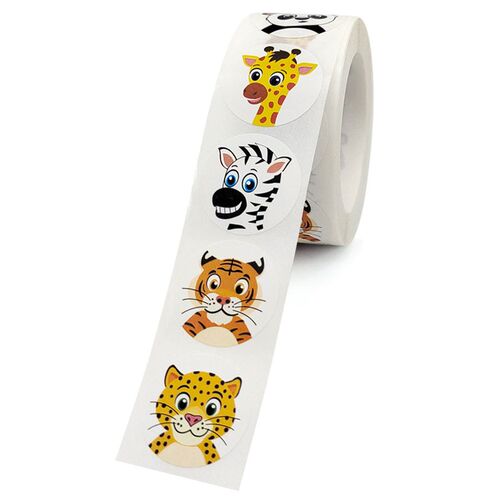 50-500pcs Cartoon Animal Children Sticker Label Thank You St