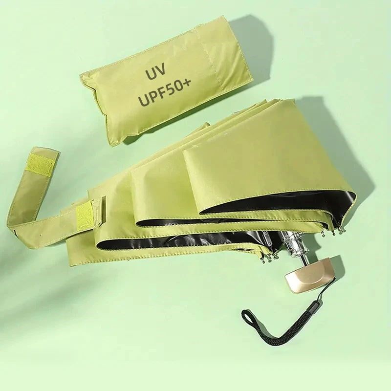 Mini Sun Umbrella Small Pocket Rain Travel Umbrella Vinyl F