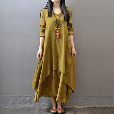 new Summer Women Boho Vintage Kaftan Loose Gypsy Maxi Dress