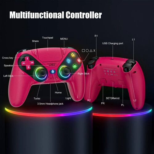 Wireless Gaming Controller compatible For Ps5/Ps5 Pro/Pc Wit