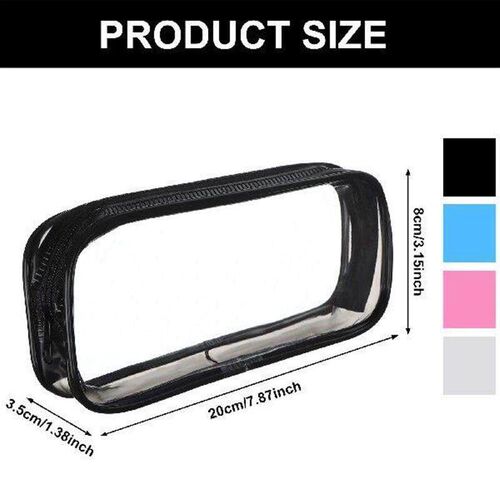 Oneant 8pcs Clear Pencil Case Waterproof Exam Pencil Bag