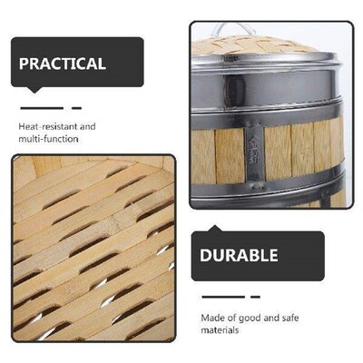 Bamboo Steamer Basket Chinese Dim Sum Dumpling Baskets Buns