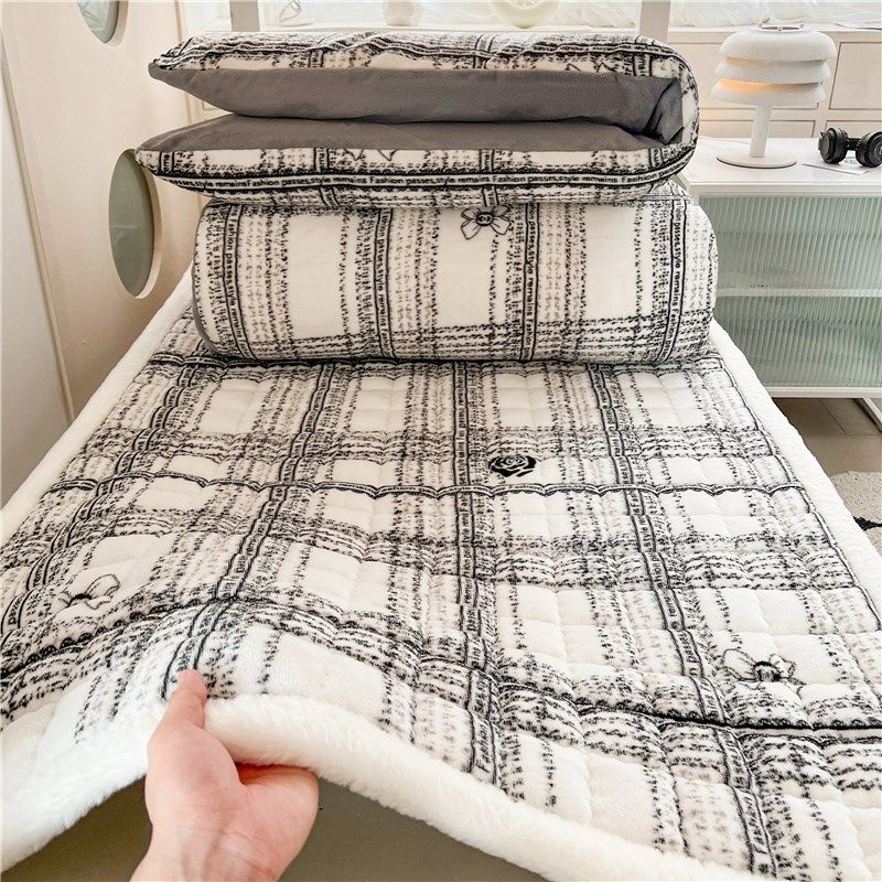 类加厚床垫单人宿舍冬天夹棉毛毯保暖加绒软垫褥子三件,床上用品,学生床品套件,淘宝优惠券,粉丝福利购,淘宝优惠卷