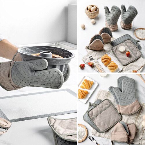 Waterdrop Microwave Heat Insulation Gloves Set Kitchen Bakin