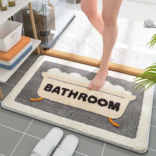 Cute Bathroom Mat Super Absorbent Floor Mat Non-Slip Bath Ru