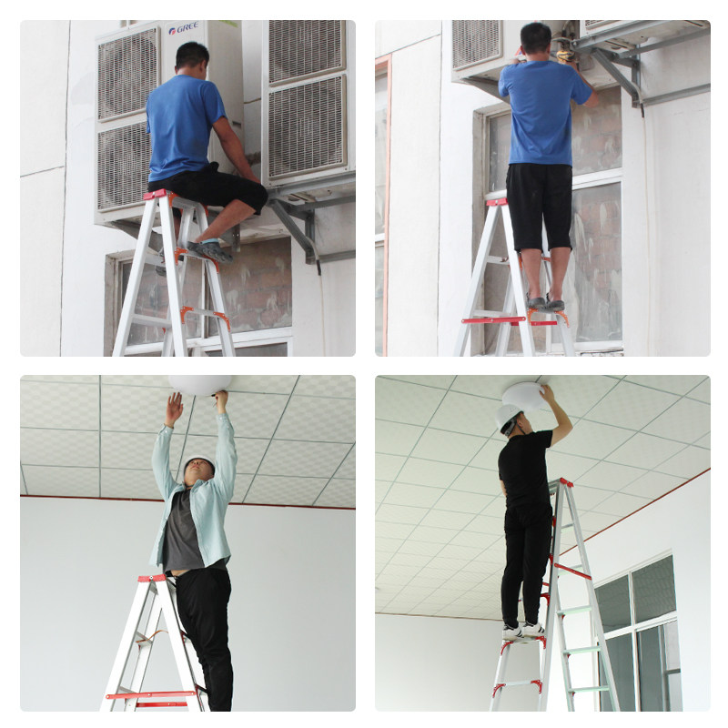 人字梯铝合金工程专用家用米折叠楼梯便携伸缩铝梯升降梯子