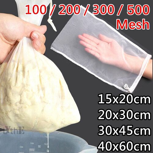 100/200/300/500 Mesh Nylon Filter Nut Milk Bag Net Yogurt Te