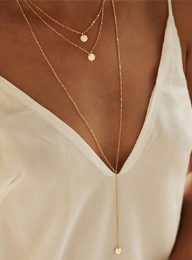 New Arrival 2023 Fashion Minimalist Round Disco Coin Chain N