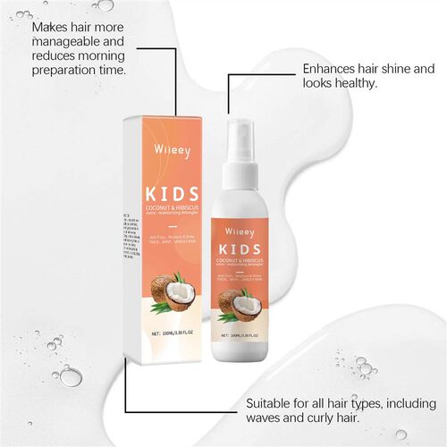 Wiieey Childrens Tangle-Free Hair Protection Spray Moisturi