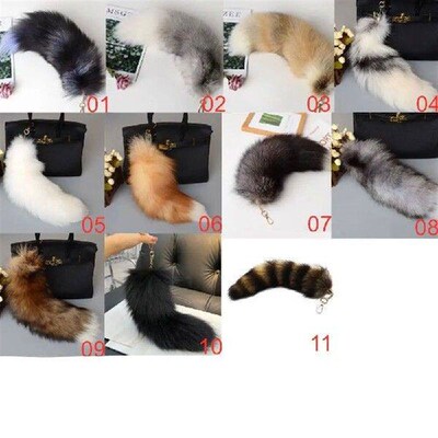 Pompoms Animal Tail Keychain Bag Tassel Bags Charm Plush