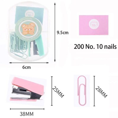 Mini Morandi Color Metal Stapler Set With Staples Binding To