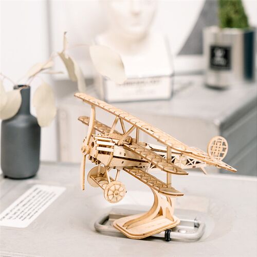 Robotime DIY 3D Wooden Puzzle Toys Assembly Model Toys Plane