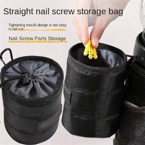 NEW Oxford Nail Screw Storage Bag Black Wear-resistant